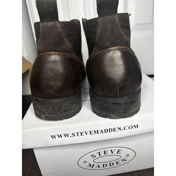 Steve Madden Men's Casual Boots BROWN - Brown Sonos Leather Boot - Men - Picture 3 of 13